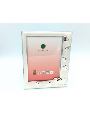 PORTAFOTOS OSO CORAZONES PLATA DE LEY