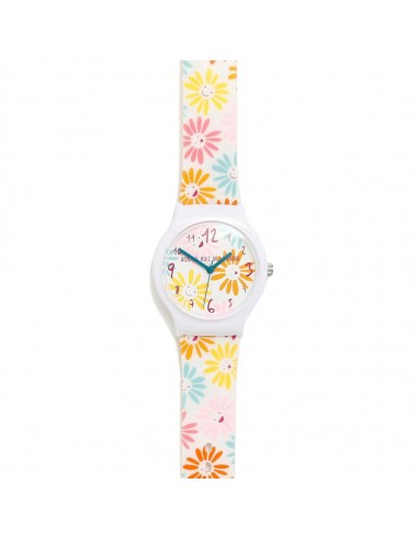 RELOJ PEQUEÑO FLIP MARGARITAS SOL