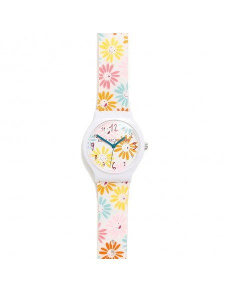 RELOJ PEQUEÑO FLIP MARGARITAS SOL
