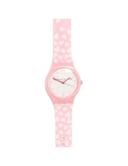 RELOJ PEQUEÑO FLIP ROSA CORAZONES DEGRADEÉ