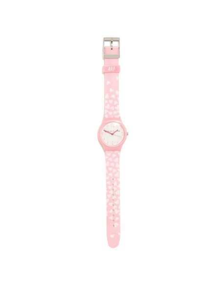 RELOJ PEQUEÑO FLIP ROSA CORAZONES DEGRADEÉ