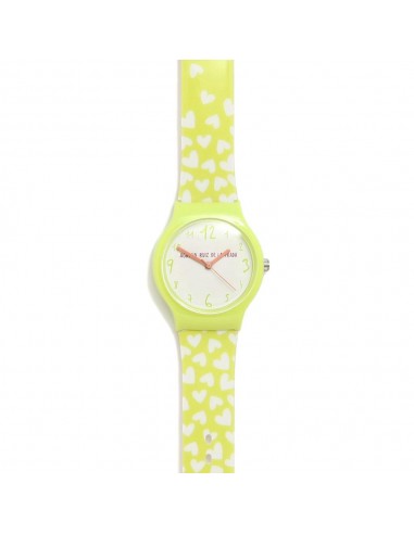 RELOJ PEQUEÑO FLIP LIME CORAZONES...