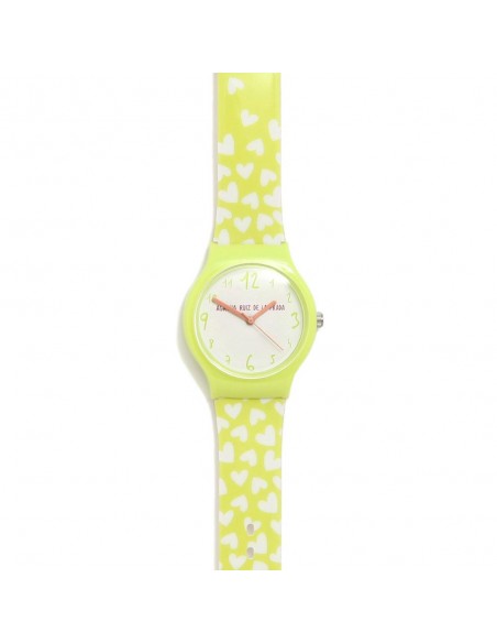 RELOJ PEQUEÑO FLIP LIME CORAZONES DEGRADEÉ