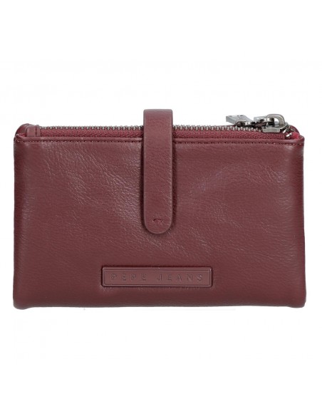 BILLETERO CON MONEDERO MARA BURDEOS PEPE JEANS
