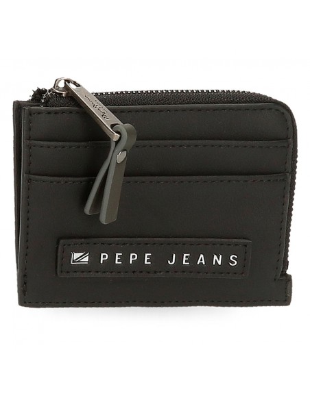 MONEDERO TARJETERO PIERE NEGRO PEPE JEANS