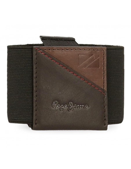 TARJETERO STRIKING MARRON PEPE JEANS
