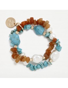 PULSERA CALA ROSA TURQUESA...