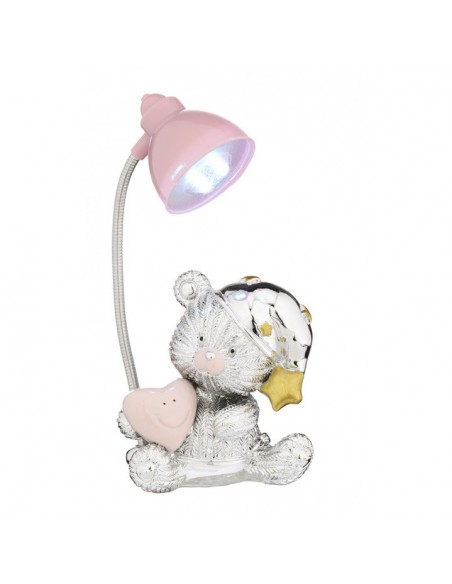 LAMPARA MINI OSO LAMINADO PLATA