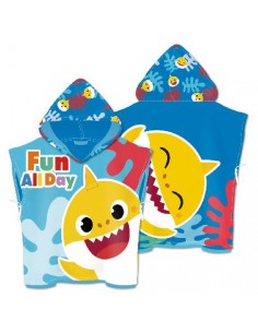 PONCHO BABYSHARK 55X110