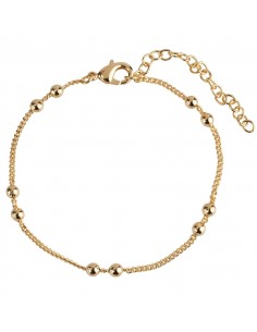 PULSERA BOLAS CHAPADO ORO...