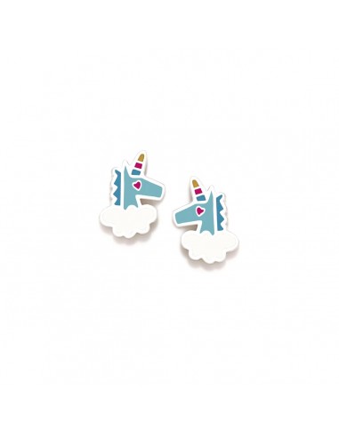 PENDIENTES ROSCA UNICORNIO AZUL...