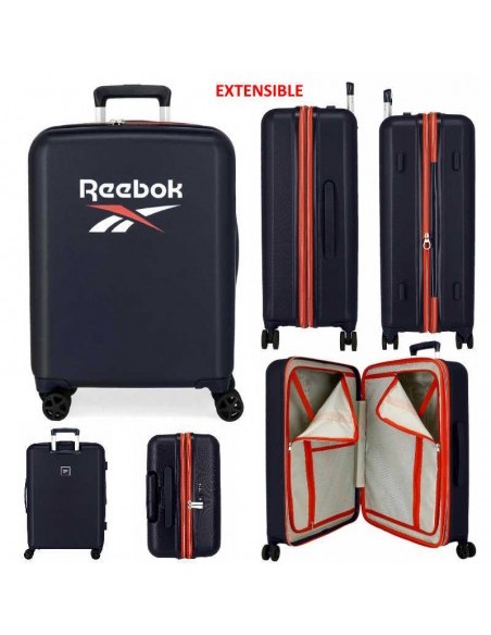 MALETA MEDIANA REEBOK ROXBURY EXPANDIBLE RÍGIDA 70CM AZUL MARINO