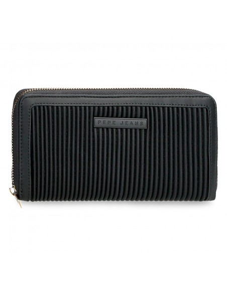 CARTERA PEPE JEANS AURORA CON CREMALLERA NEGRO