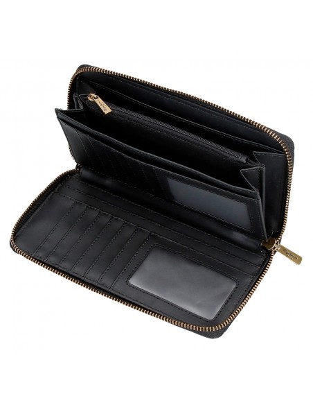 CARTERA PEPE JEANS AURORA CON CREMALLERA NEGRO