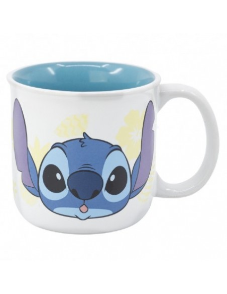 TAZA CERAMICA DESAYUNO 400ml. STITCH PALMS
