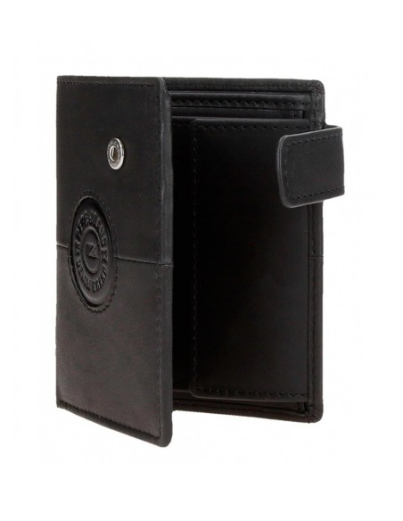 BILLETERO MONEDERO DE PIEL PEPE JEANS CRACKER CON BROCHE