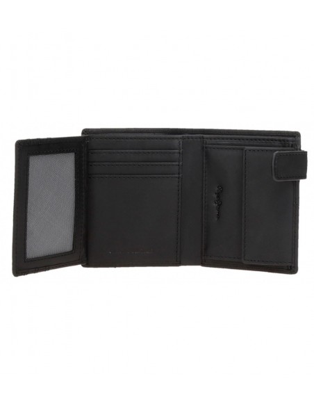 BILLETERO MONEDERO DE PIEL PEPE JEANS CRACKER CON BROCHE