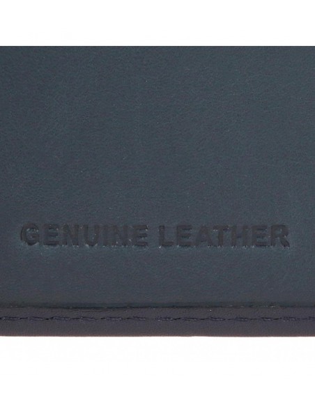 TARJETERO DE PIEL PEPE JEANS CRACKER MARINO