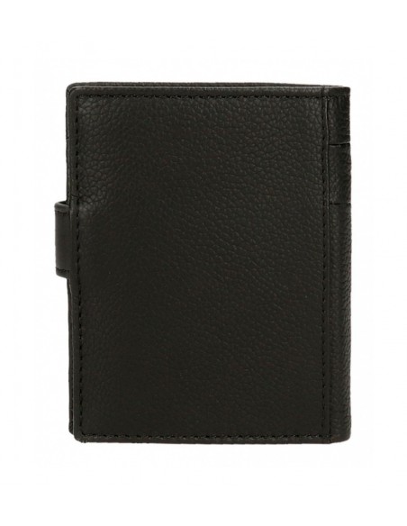 BILLETERO MONEDER DE PIEL PEPE JEANS CHECKBOX CON BROCHE