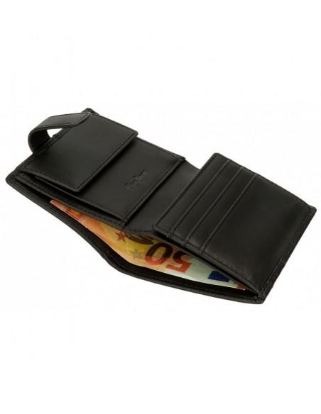 BILLETERO MONEDER DE PIEL PEPE JEANS CHECKBOX CON BROCHE