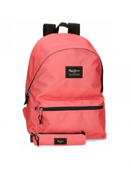 MOCHILA PORTAORDENADOR PEPE JEANS ARIS EVERGREEN + ESTUCHE