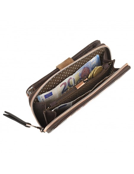 BILLETERO- MONEDERO GRANDE SKPAT BUILDINGS MARRON