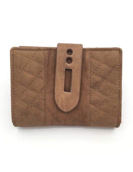 BILLETERO PIEL MENTA PEQUEÑO ARGEL 12CM. CAMEL