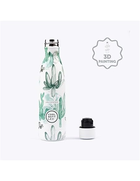BOTELLA ACERO INOXIDABLE LARA COSTAFREDA CACTUS 500ML COOL BOTTLES