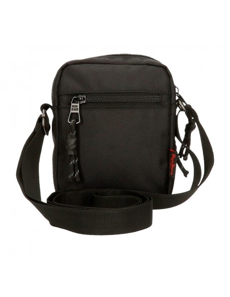 BANDOLERA PEQUEÑA PEPE JEANS BROMLEY NEGRO DOBLE COMPARTIMENTO
