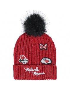 GORRO MINNIE ROJO POMPON