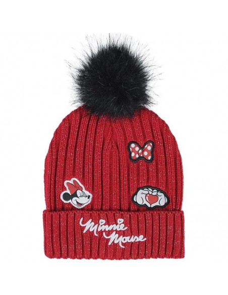 GORRO MINNIE ROJO POMPON