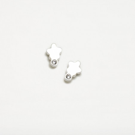 PENDIENTES FLOR Y CIRCONITA PLATA AGATA RUIZ DE LA PRADA