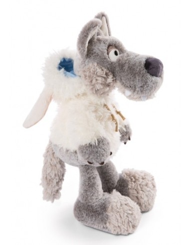 PELUCHE LOBO ULVY CON PIEL DE CORDERO...