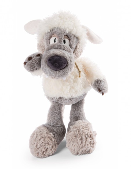 PELUCHE LOBO ULVY CON PIEL DE CORDERO NICI 25CM.