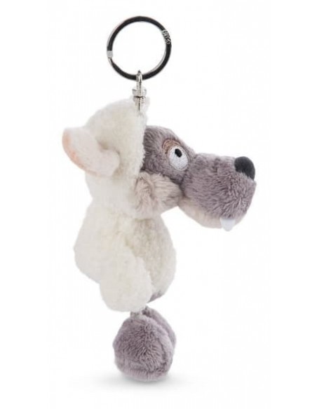 LLAVERO LOBO ULVY PIEL DE CORDERO NICI 10CM.