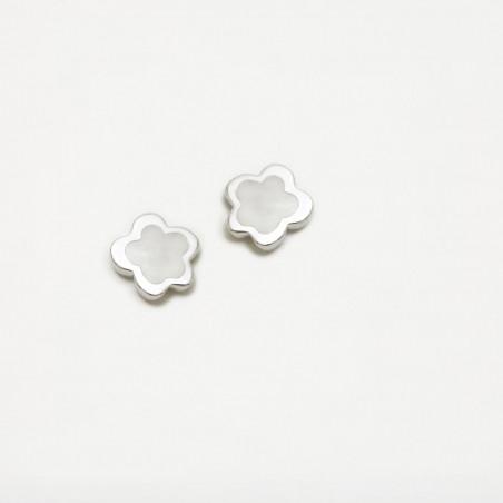 PENDIENTES FLOR NACAR PLATA AGATA RUIZ DE LA PRADA