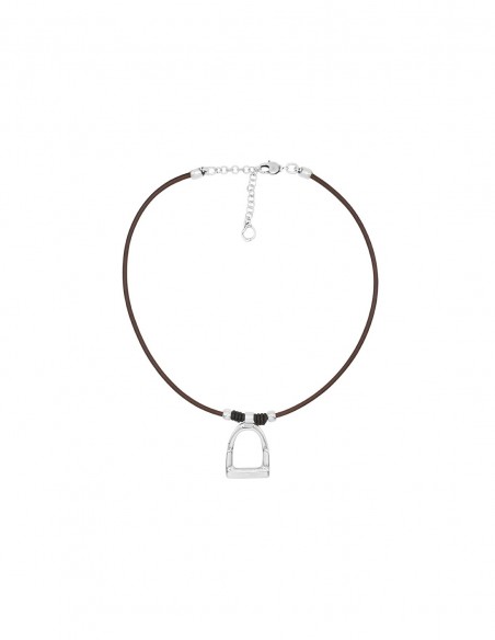 COLLAR EQUA CUERO CORTO CICLON