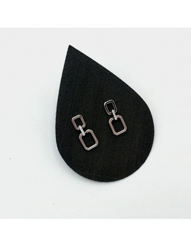 PENDIENTE PLATA DE LEY DOBLE CUERPO...