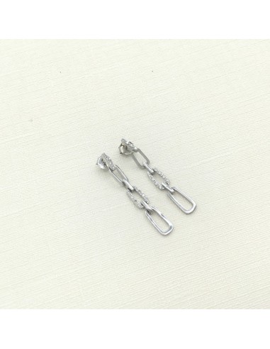 PENDIENTES PLATA DE LEY LARGOS ESLABONES