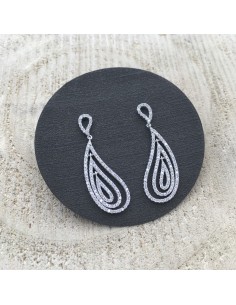 PENDIENTES PLATA DE LEY GOTAS