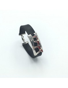 PULSERA CAUCHO CON PLACA...