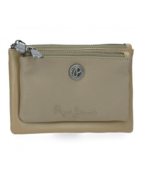 MONEDERO PEPE JEANS CORIN DOS COMPARTIMENTOS VERDE