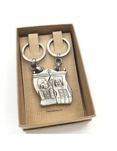 LLAVERO DOBLE CASA METAL