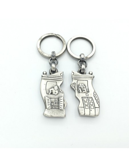 LLAVERO DOBLE CASA METAL
