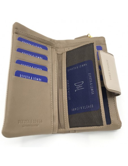 BILLETERO PIEL LARGO DEVOTA & LOMBA MILAN TAUPE