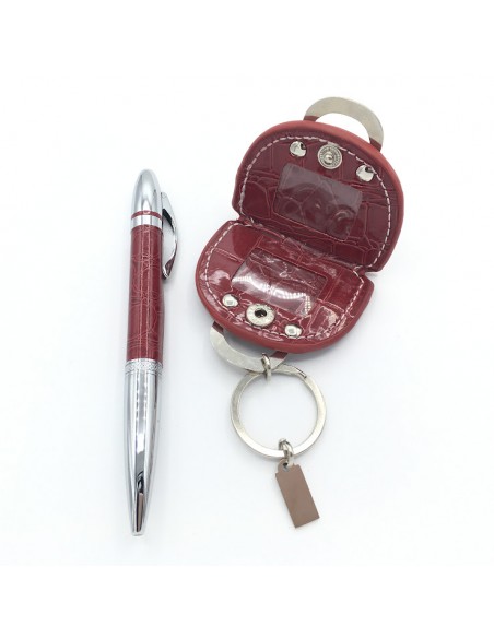 SET BOLIGRAFO Y LLAVERO CON APLIQUE EN PLATA DE LEY