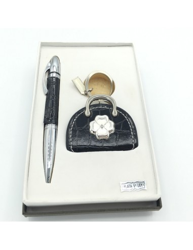SET BOLIGRAFO Y LLAVERO CON APLIQUE...