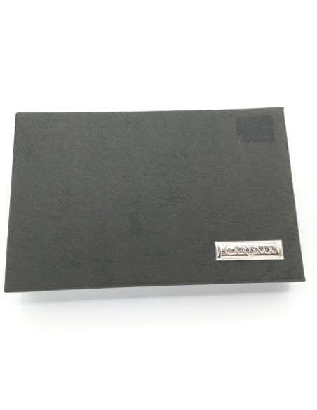 SET BOLIGRAFO Y LLAVERO CON APLIQUE EN PLATA DE LEY NEGRO