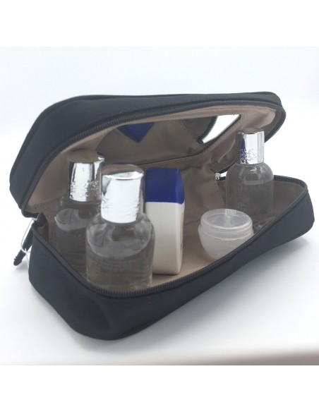 BOLSO DE COSMETICOS NECESER CON PLACA DE PLATA DE LEY