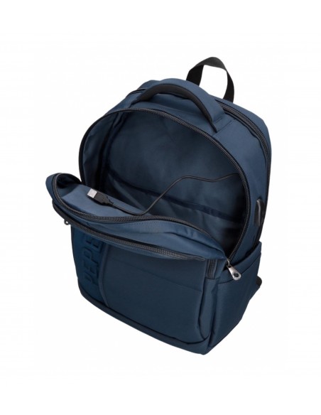 MOCHILA PORTAORDENADOR DOBLE 15,6" PEPE JEANS ANCOR MARINO